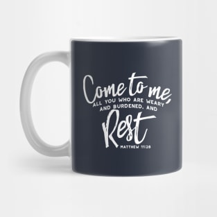 Matthew 11 Encouraging Bible Verse II Mug